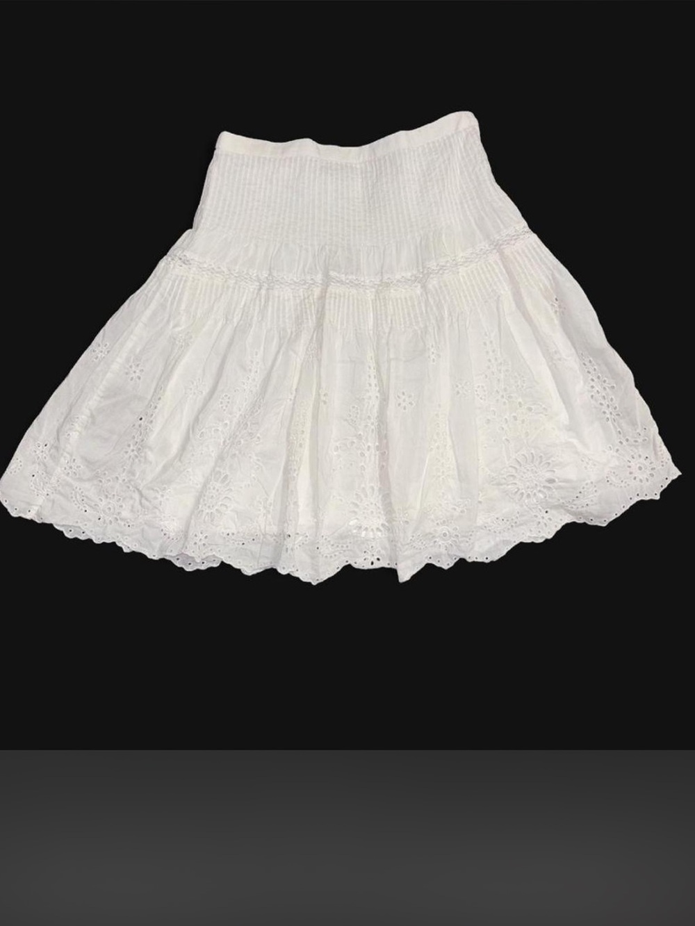 Ralph Lauren White Eyelet Circle Skirt